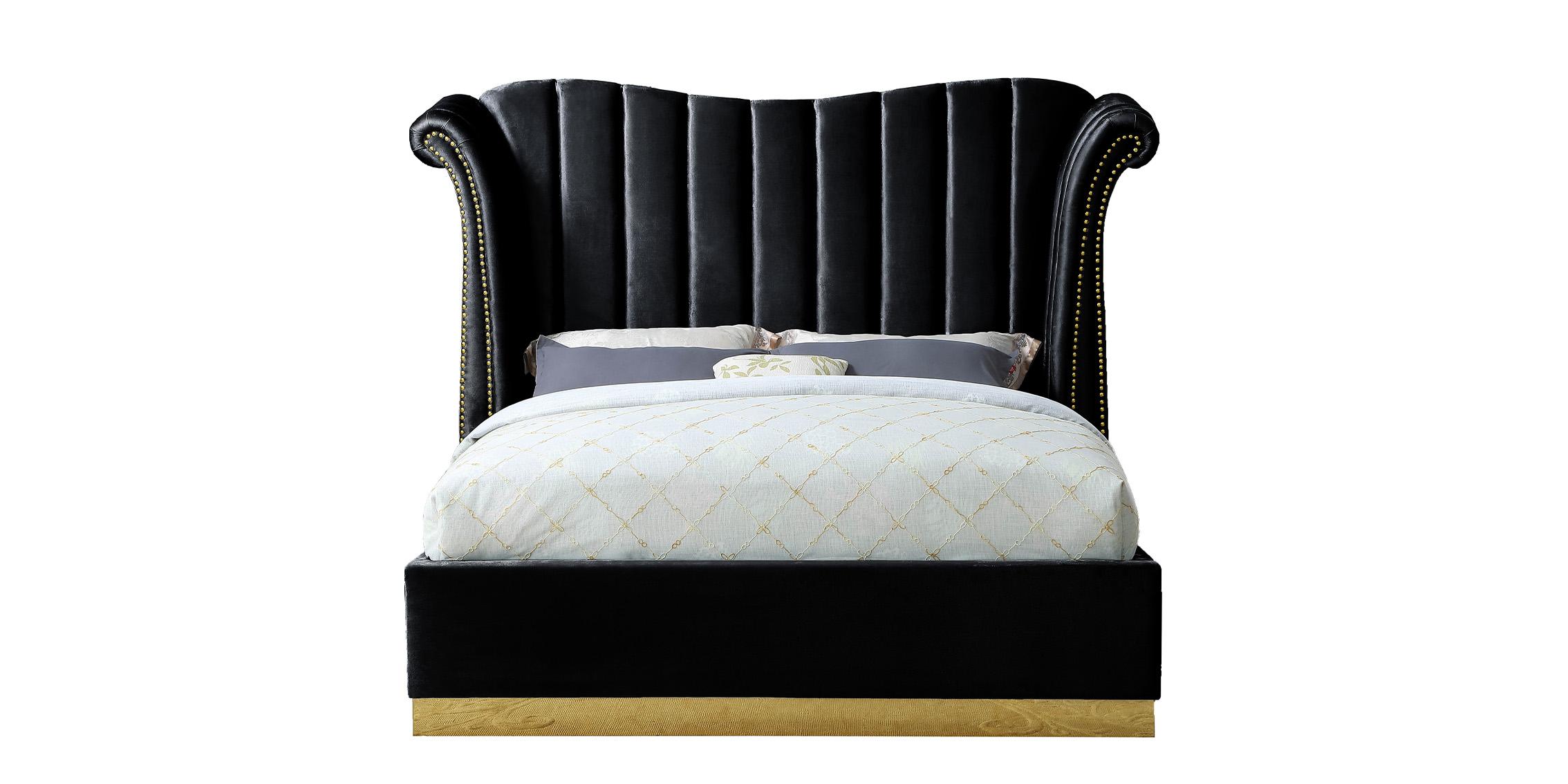 

    
Meridian Furniture FLORA Black-K Platform Bed Gold/Black FloraBlack-K
