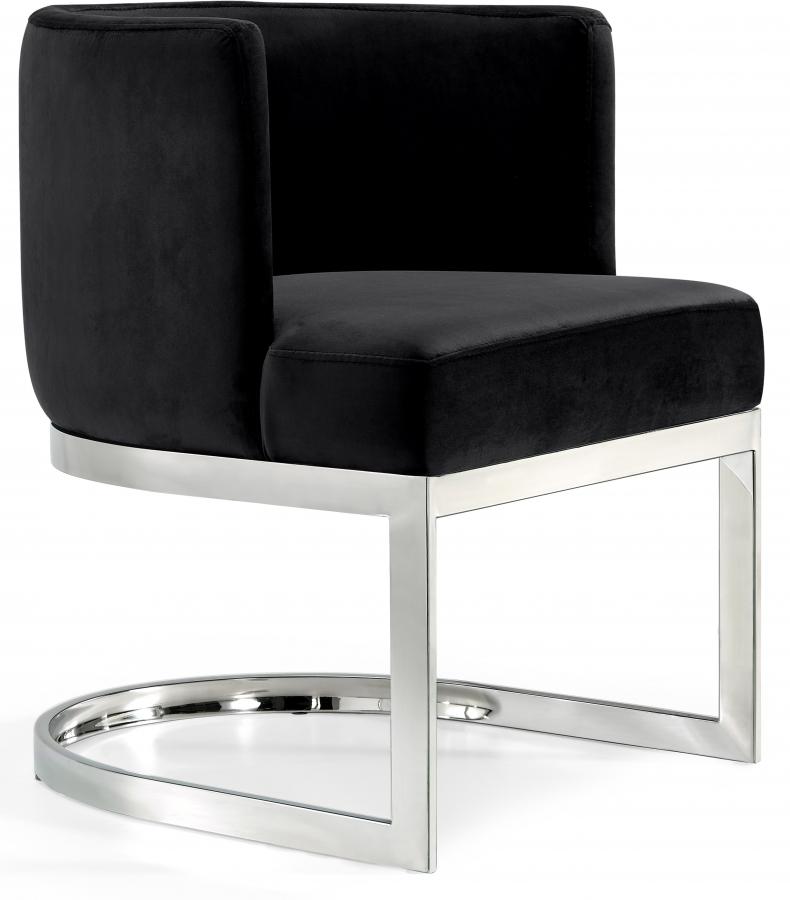 

    
Glam Black Velvet Chair Set 2Pcs 734Black-C Gianna Meridian Contemporary Modern
