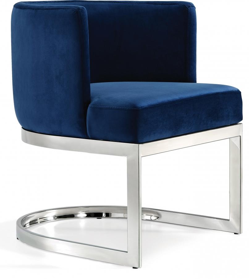 

    
Glam Navy Velvet Chair Set 2Pcs 734Navy-C Gianna Meridian Contemporary Modern
