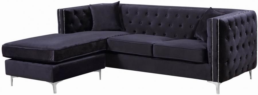 

        
Meridian Furniture Jesse Sectional Sofa Black Velvet 00647899946981
