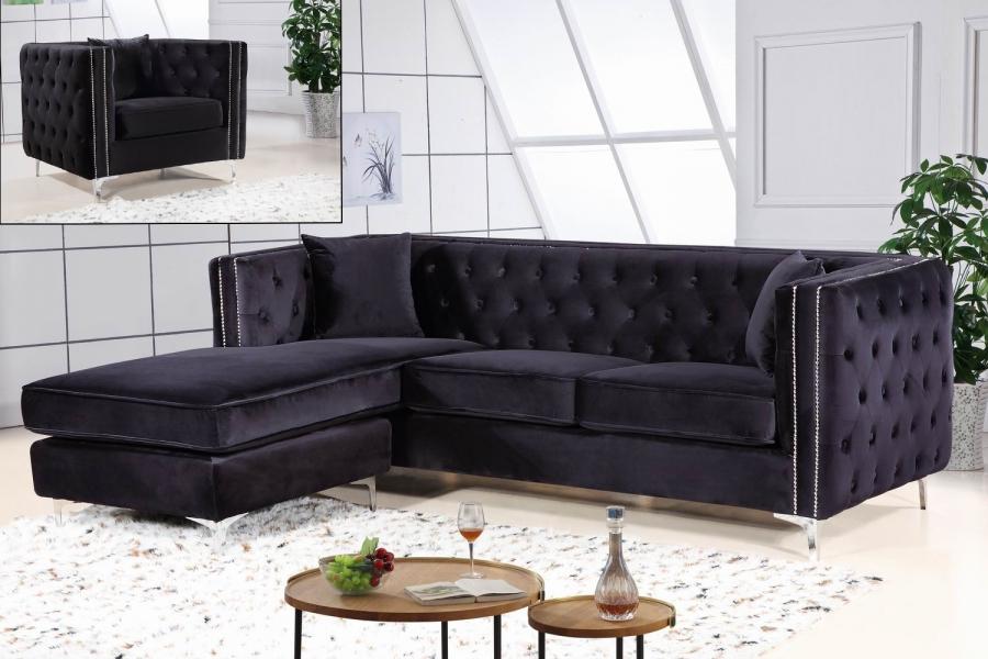 

    
668Black-Sectional Meridian Furniture Sectional Sofa
