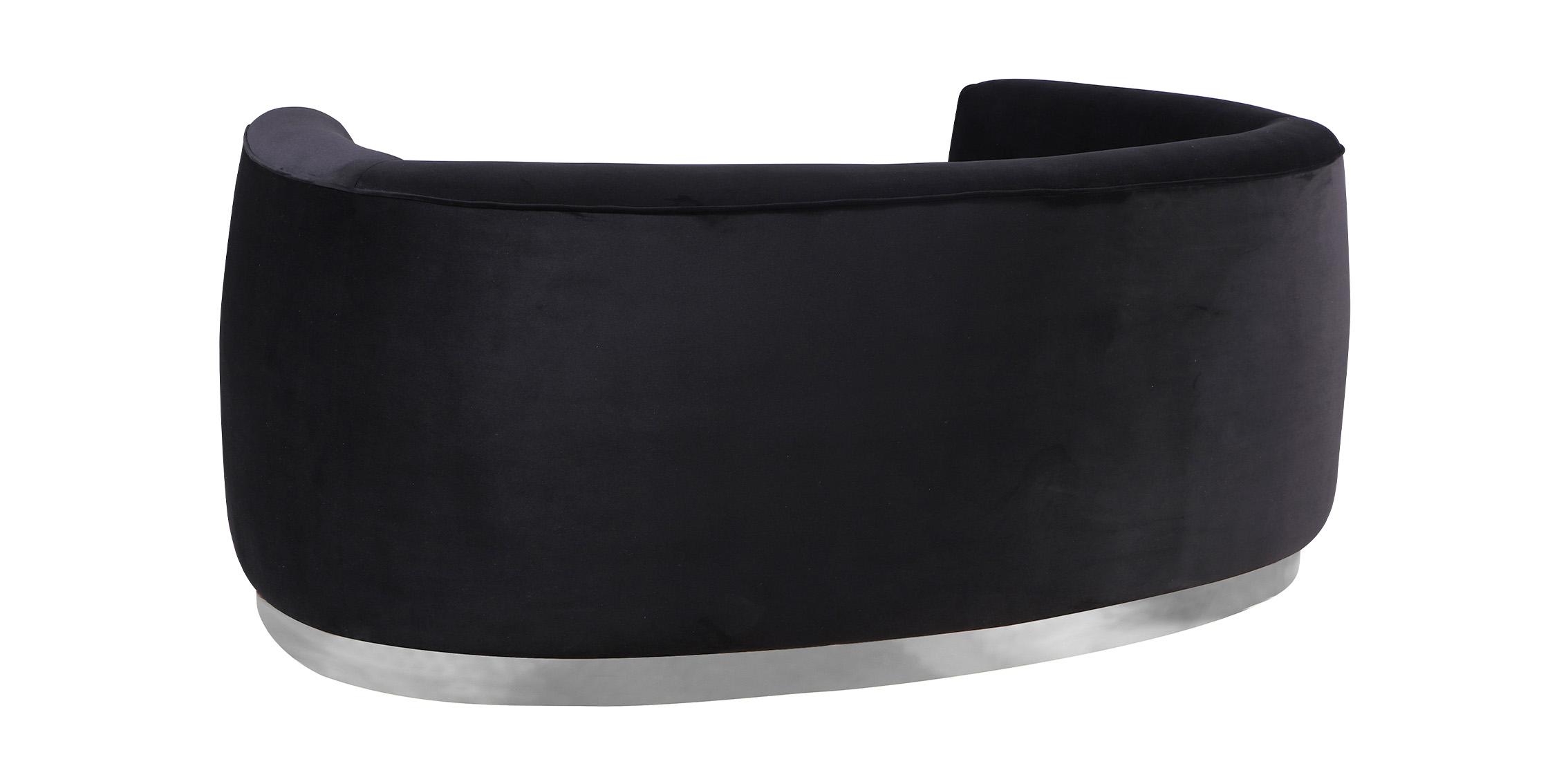 

    
 Order  Glam Black Velvet Sofa Set 3Pcs Julian 621Black-S Meridian Contemporary Modern
