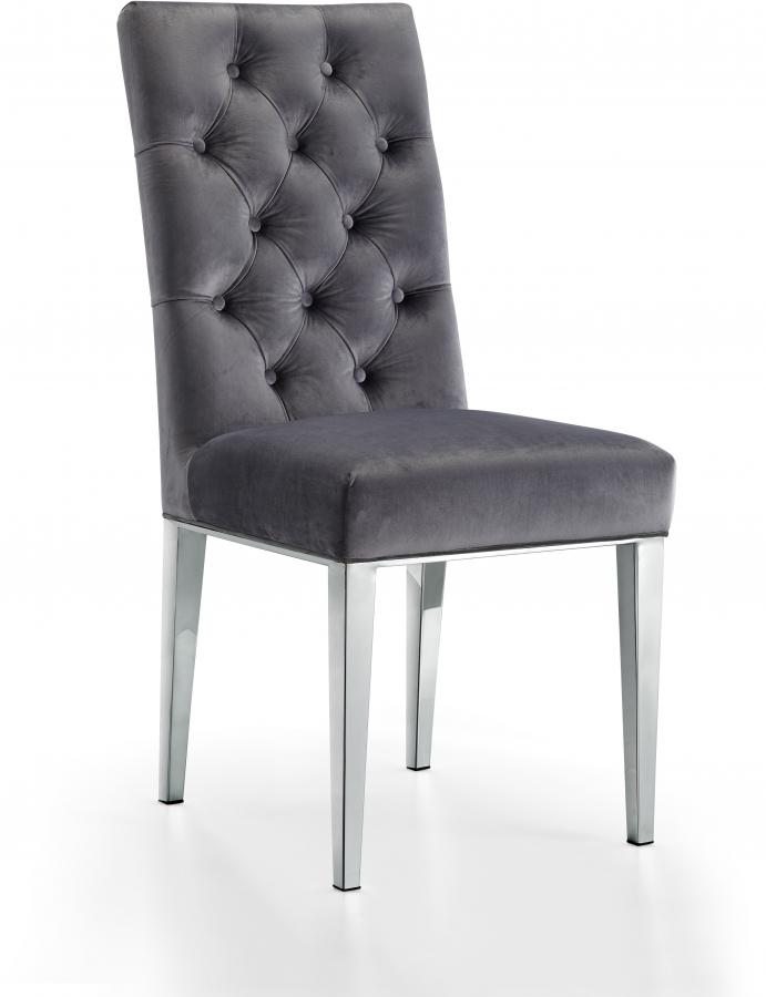 

        
Meridian Furniture Juno 732Grey-C-Set-4 Dining Chair Set Gray Velvet 00647899947353
