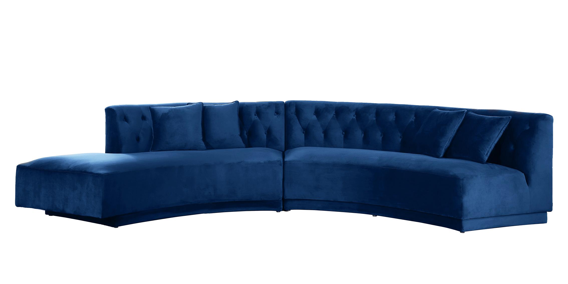 

        
Meridian Furniture KENZI 641Navy Sectional Sofa Blue Velvet 704831401004
