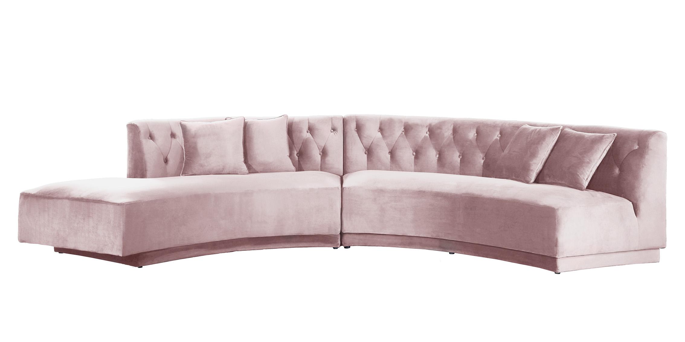 

        
Meridian Furniture KENZI 641Pink Sectional Sofa Pink Velvet 704831401035

