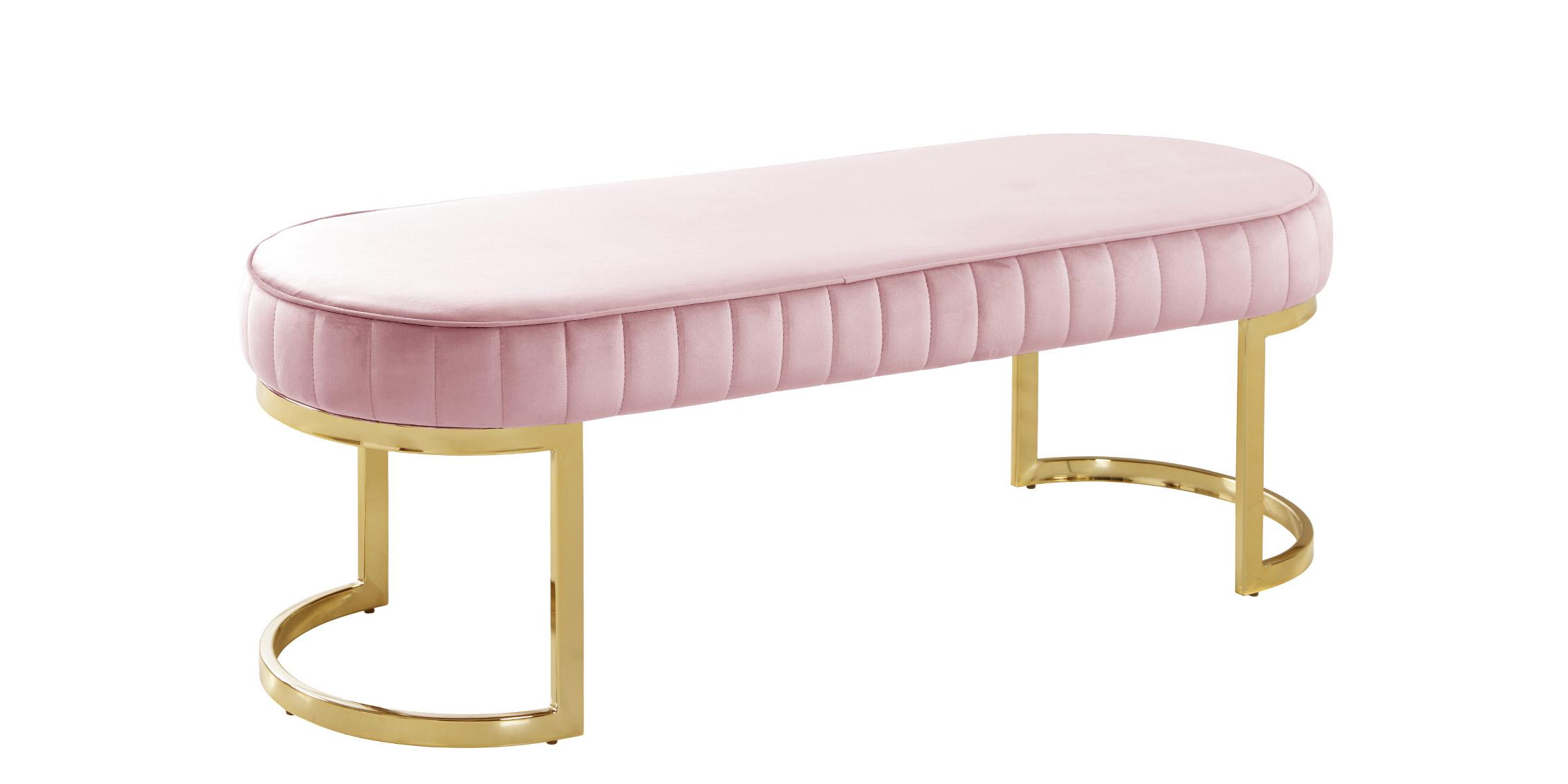 Contemporary Benches LEMAR 106Pink 106Pink in Pink Velvet