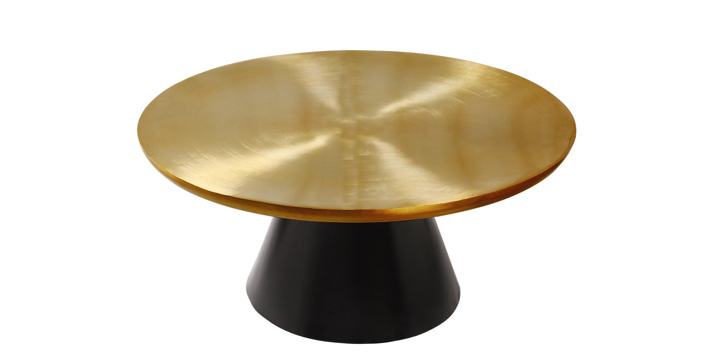 Contemporary Coffee Table MARTINI 240-C 240-C in Gold Finish, Black 