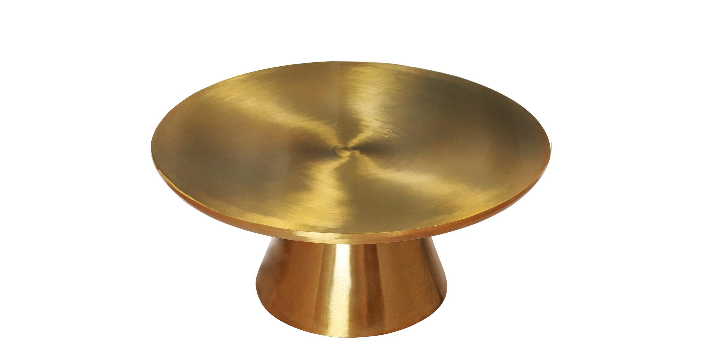 

    
Glam Brushed Gold Metal Top & Base Coffee Table MARTINI 239-C Meridian Modern
