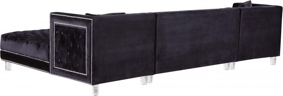

        
Meridian Furniture Moda 631Black Sectional Sofa Black Velvet 00647899946912
