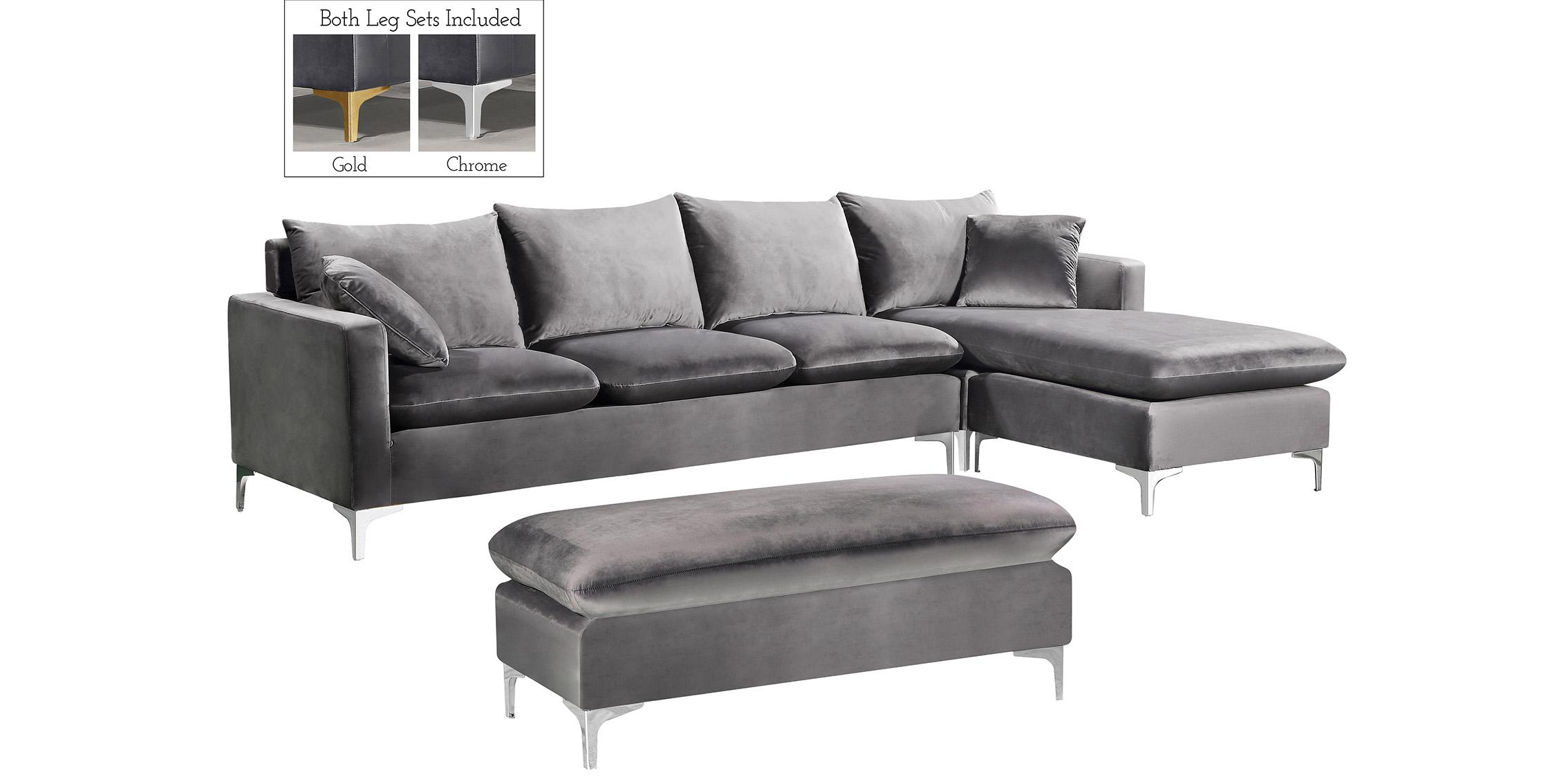

    
Meridian Furniture Naomi 636Grey Sectional Sofa Chrome/Gray/Gold 636Grey-Sectional
