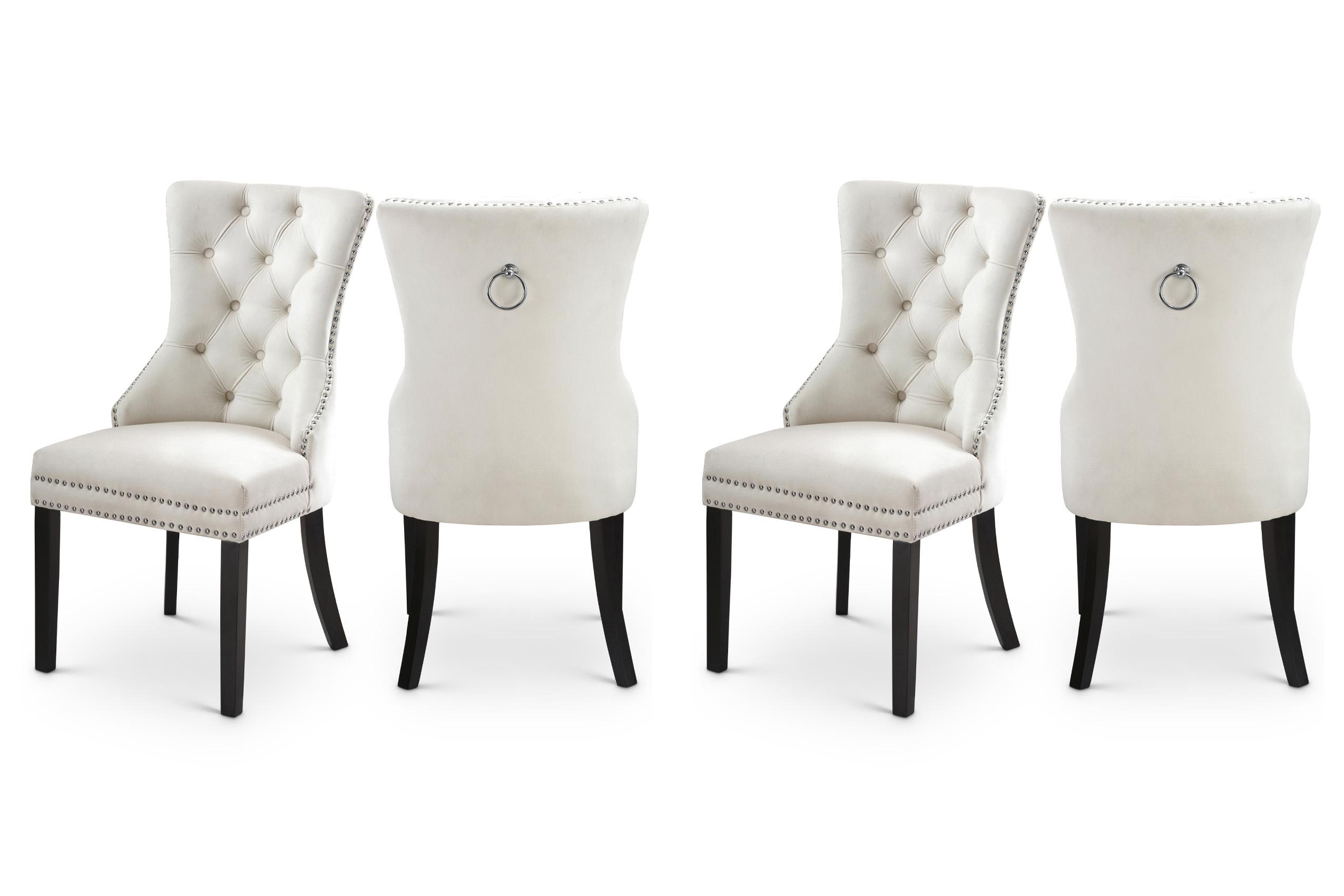 Meridian Furniture Nikki 740Cream-C Dining Chair Set