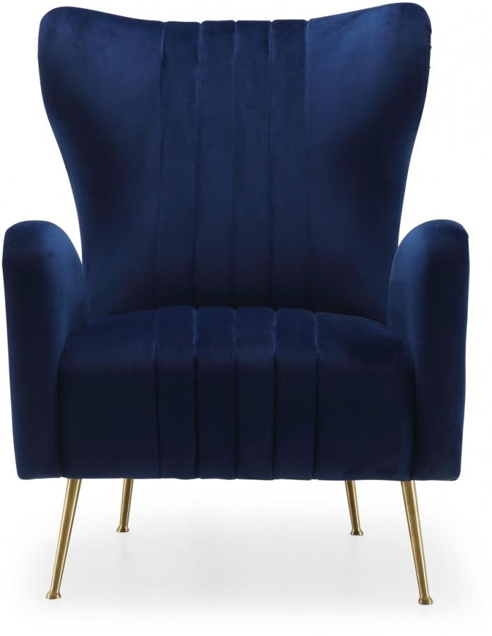 

    
Glam Navy Velvet Accent Chair Opera 532Navy Meridian Contemporary Modern
