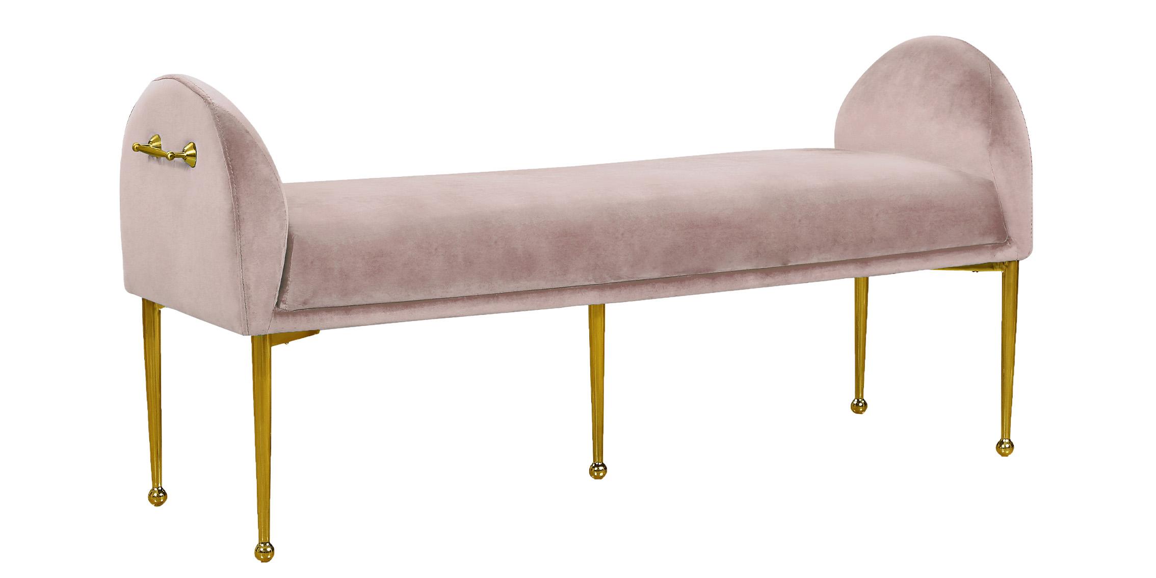 

    
Glam Pink Velvet & Stainless Steel Bench Owen 144Pink Meridian Contemporary
