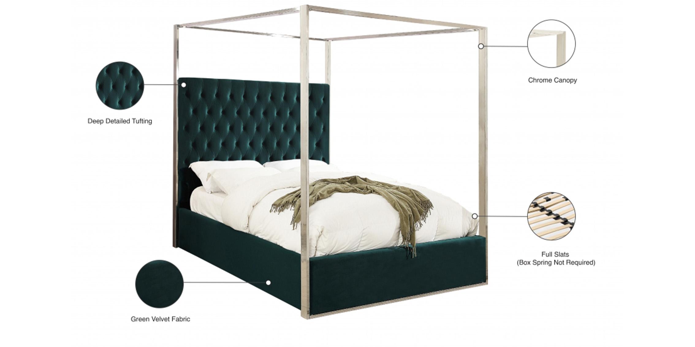 

    
Meridian Furniture PorterGreen-Q Canopy Bed Green PorterGreen-Q
