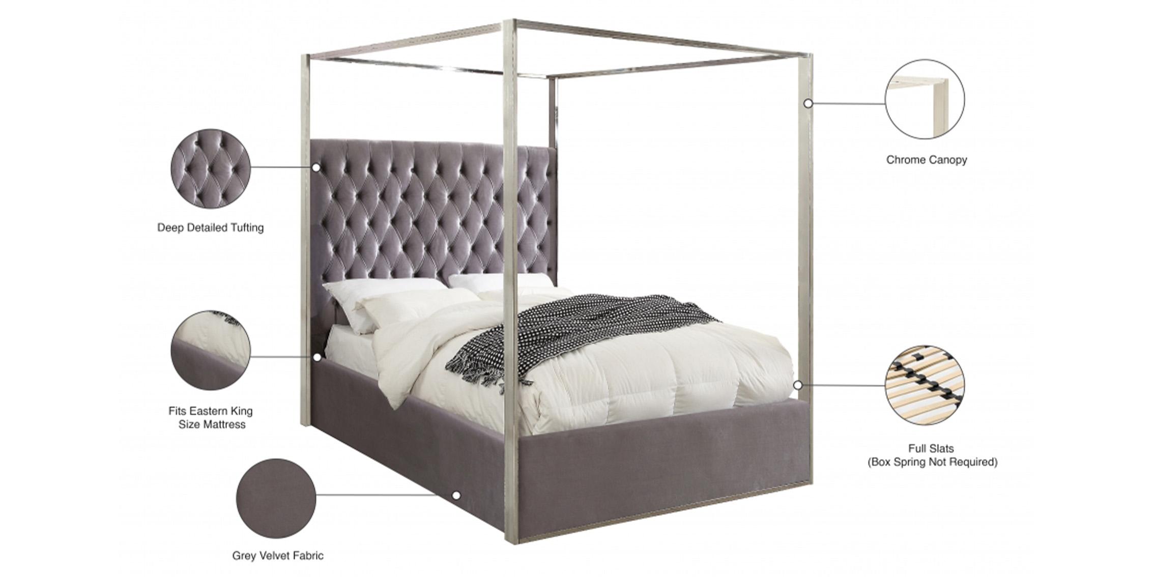 

    
Meridian Furniture PorterGrey-K Canopy Bed Gray PorterGrey-K

