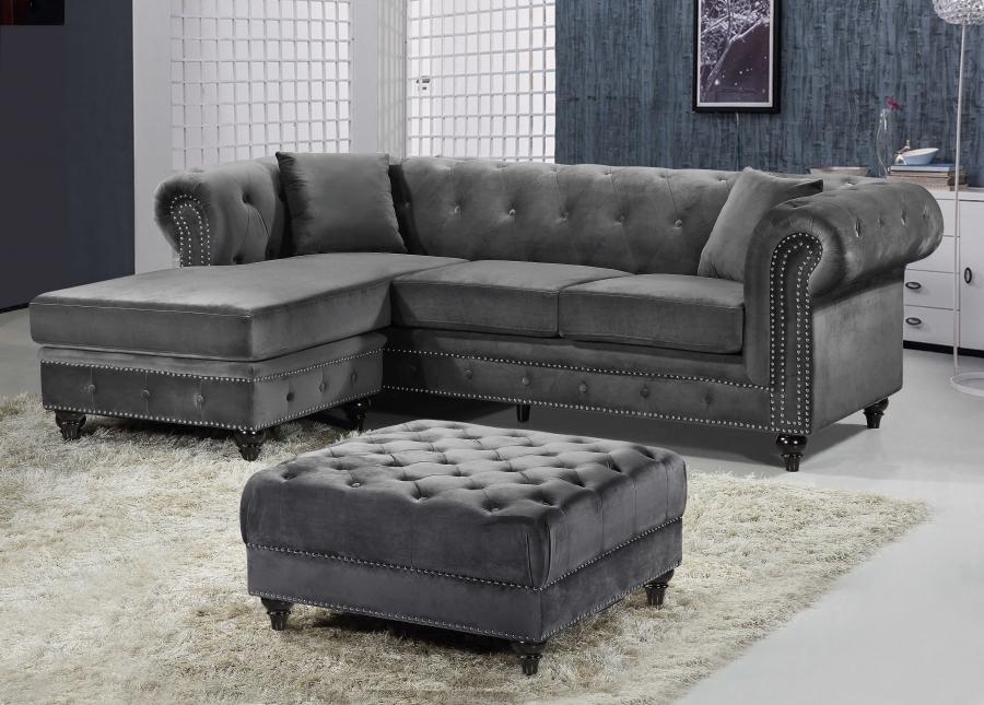 

                    
Meridian Furniture Sabrina 667Grey-Set Sectional Sofa Set Gray Velvet Purchase 
