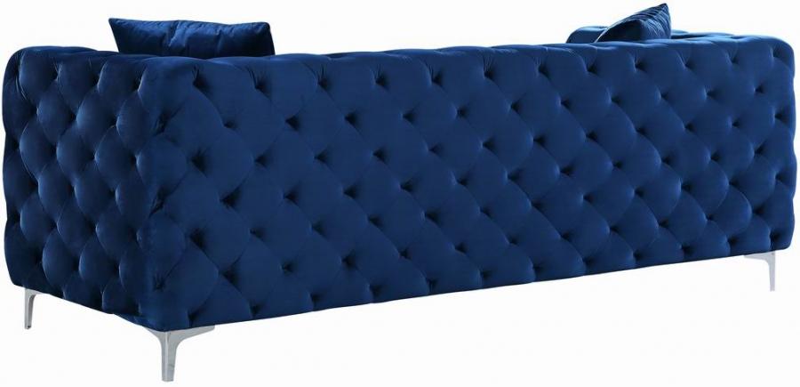 

                    
Meridian Furniture Scarlett Sofa and Loveseat Set Navy blue Velvet Purchase 
