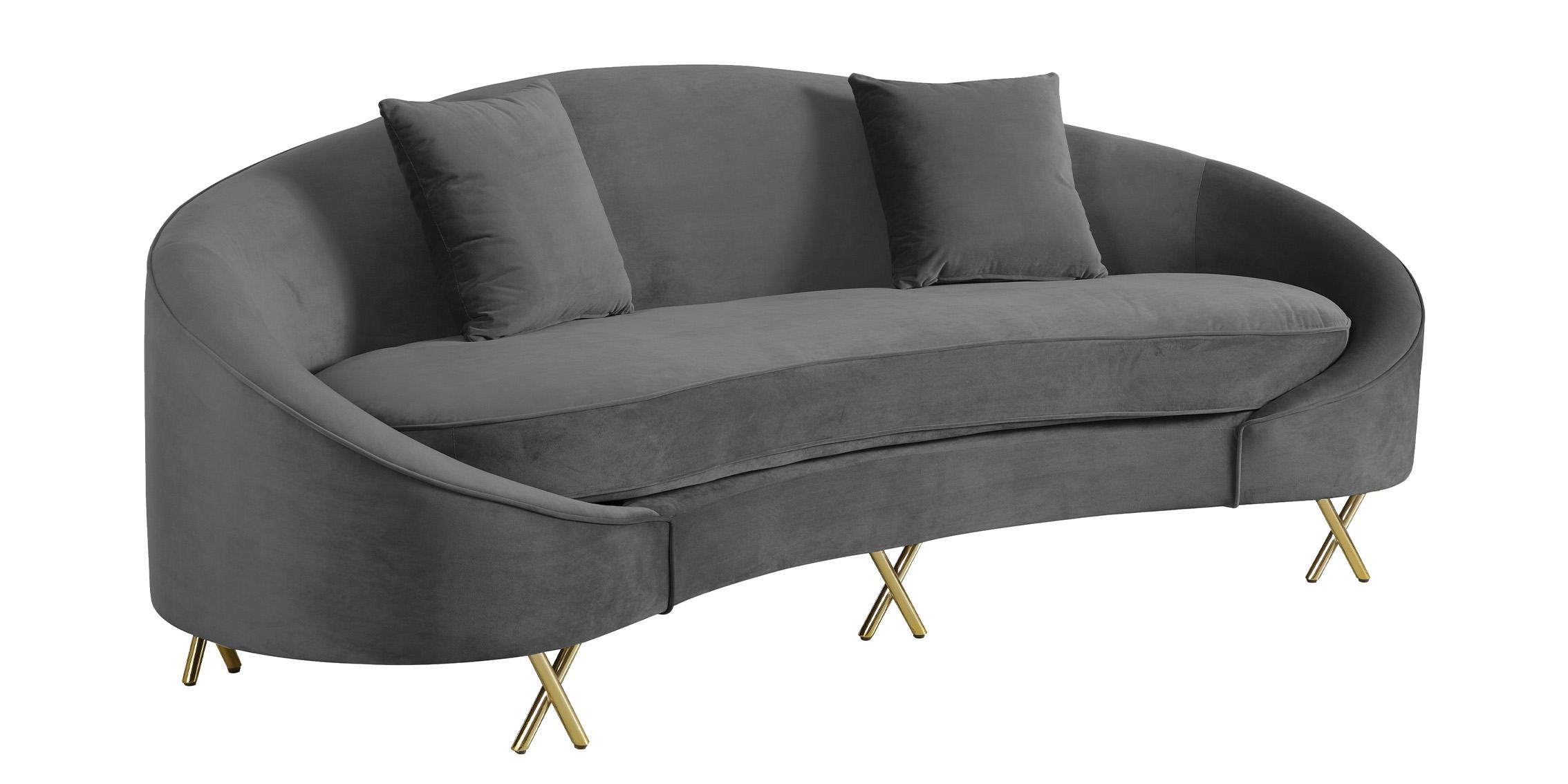 

        
Meridian Furniture SERPENTINE 679Grey-S-Set-2 Sofa Set Gray Velvet 704831400670
