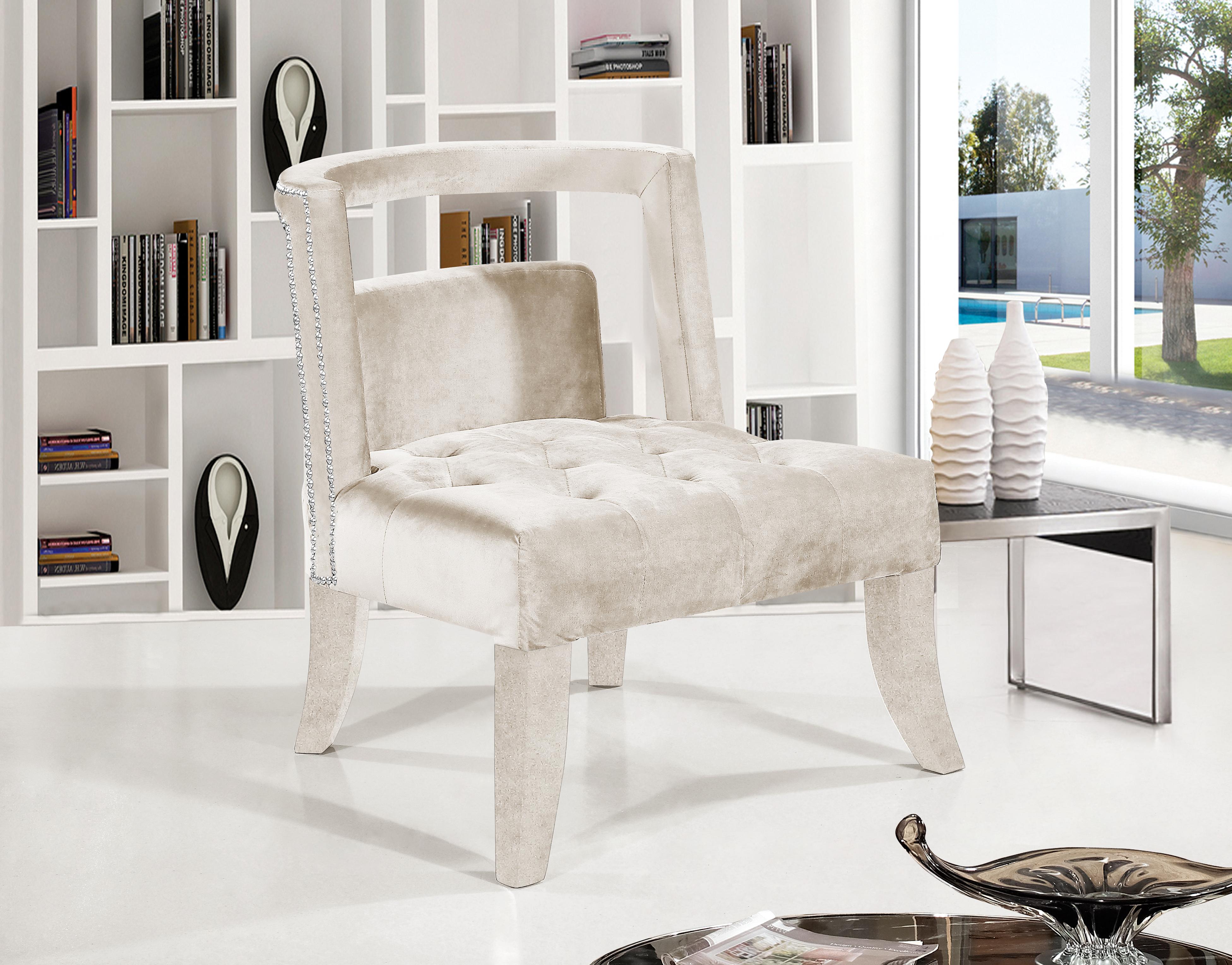 

    
Meridian Furniture Tribeca Contemporary Accent Chair in Cream

