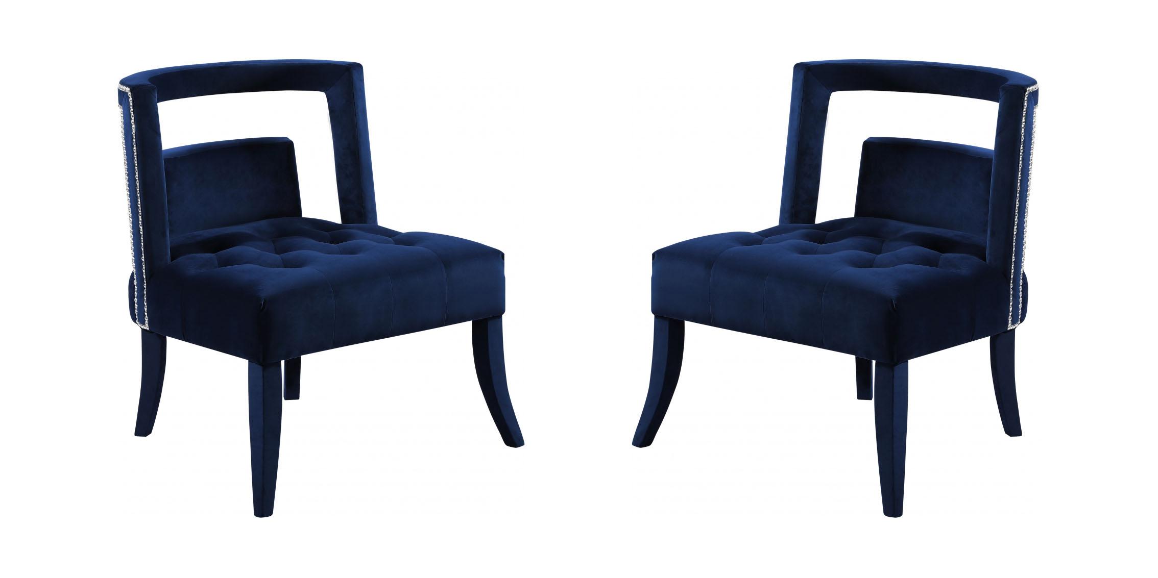 

    
Meridian Furniture Tribeca Modern Accent Chair in Navy Blue (Set of 2)
