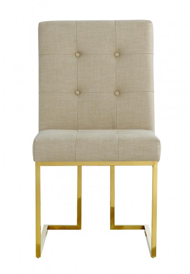 

    
Meridian Furniture Victoria Contemporary Beige Velvet Dining Chair Set 2pcs
