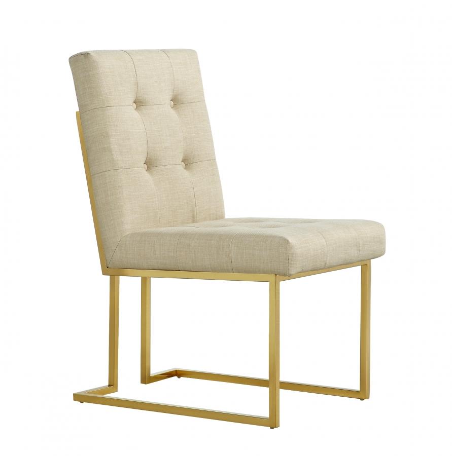 

    
Meridian Furniture Victoria Contemporary Beige Linen Dining Chair Set 4pcs
