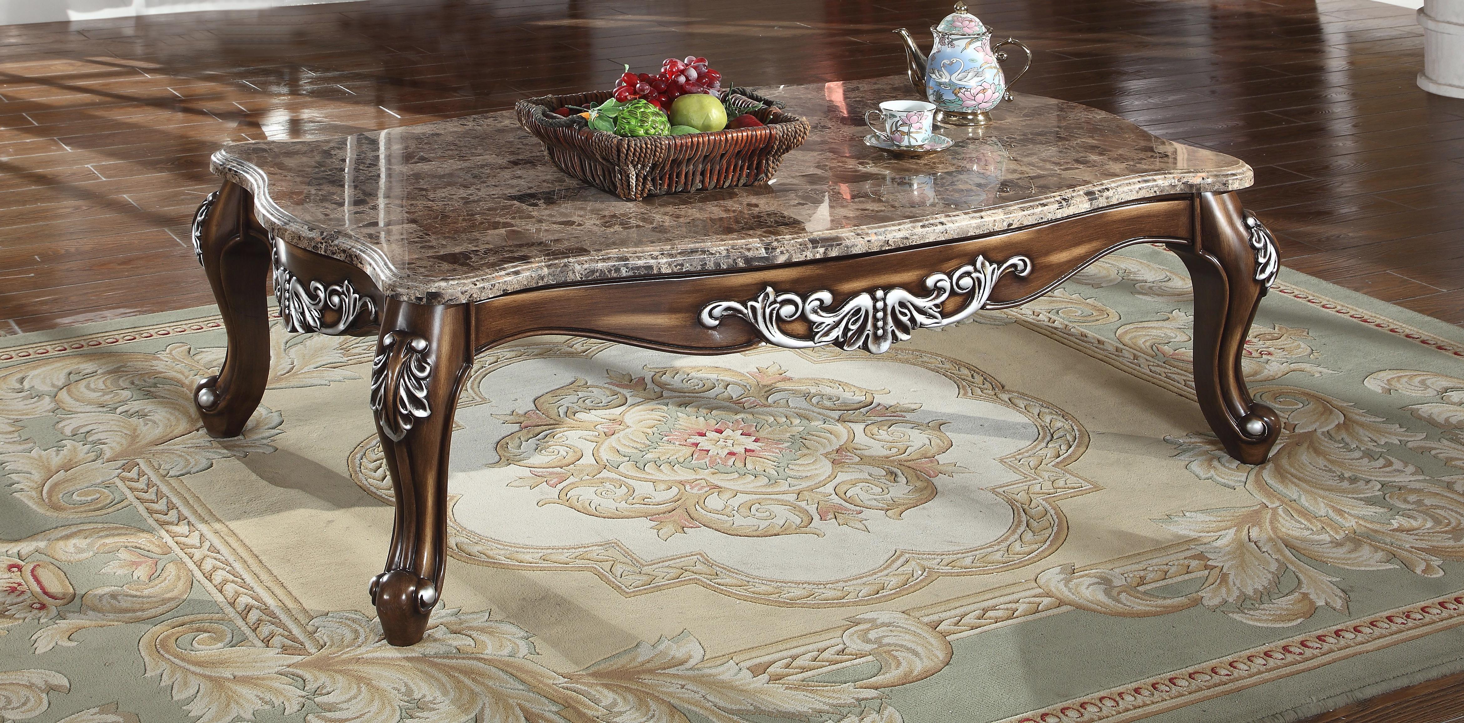 

    
Meridian Furniture 203 Sandro Light Cherry Hand Crafted Marble Top Coffee Table Traditional Style
