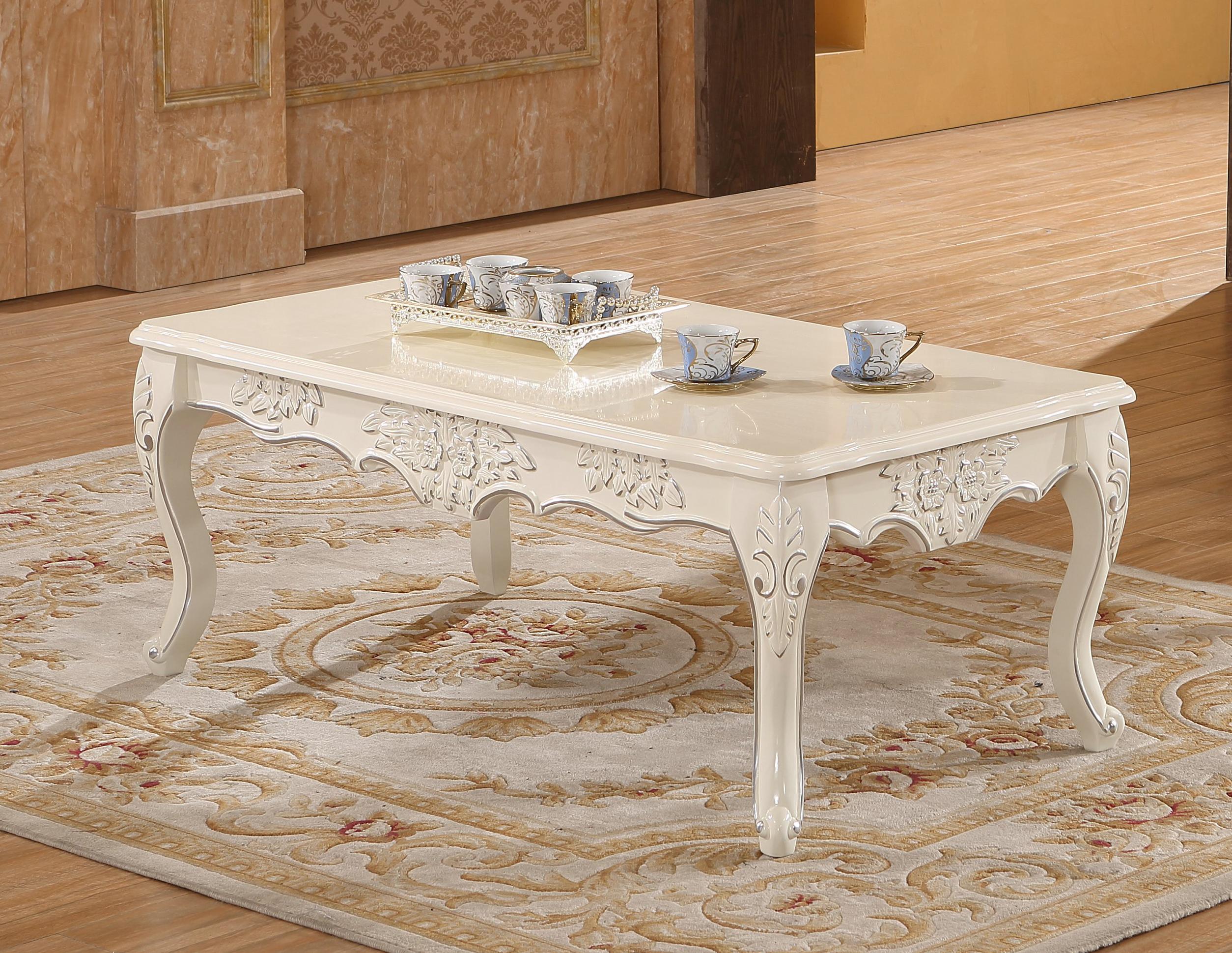 

    
Meridian Furniture 291 Serena Coffee Table in Pearl White Hand Crafted Traditional
