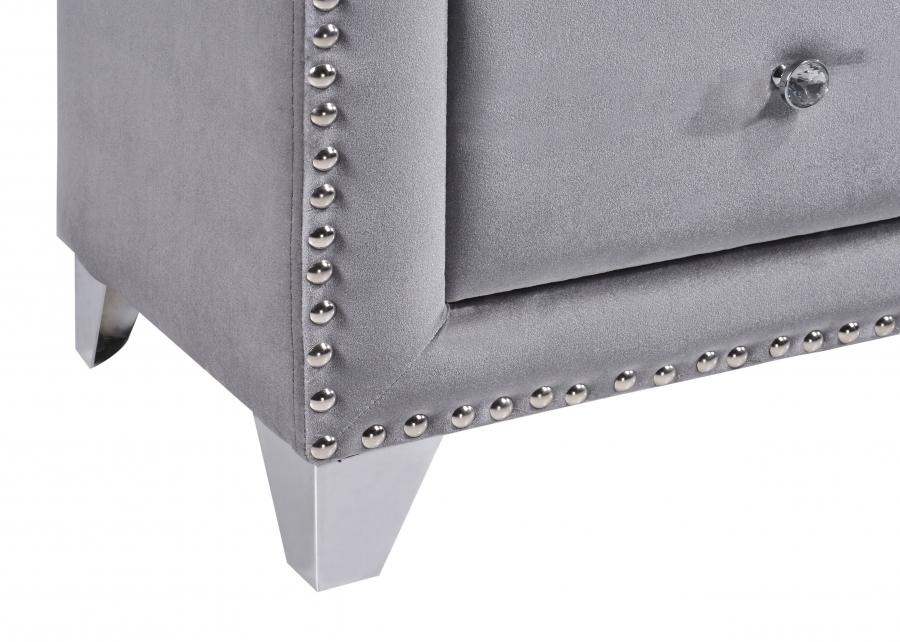 

                    
Meridian Furniture Sophie Panel Bedroom Set Gray Velvet Purchase 
