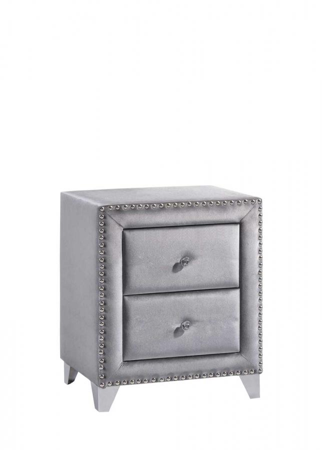 

                    
Meridian Furniture Sophie Panel Bedroom Set Gray Velvet Purchase 
