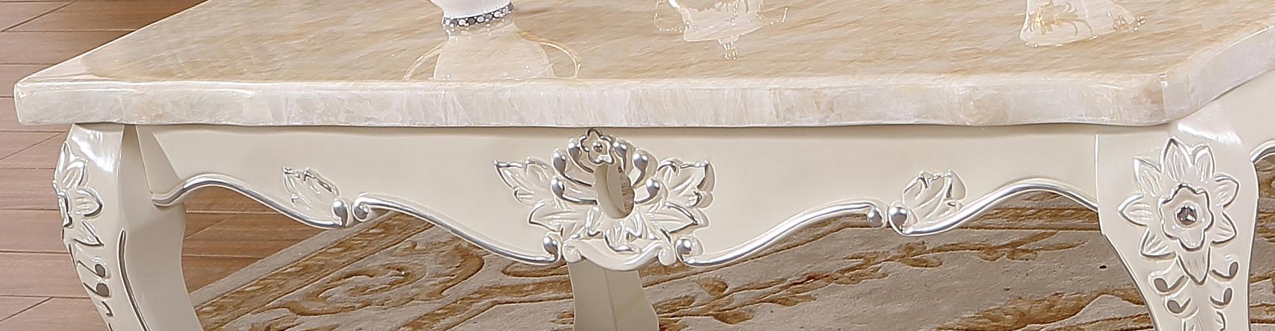 

    
Meridian Venice Coffee Table in Pearl White Hand Crafted Traditional Style
