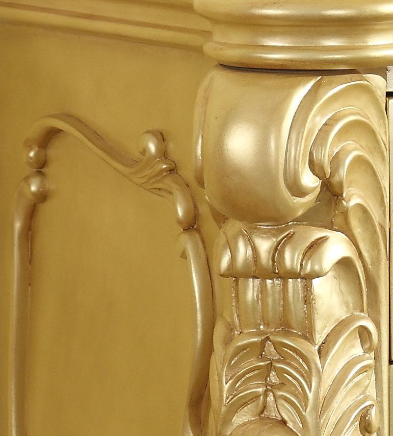 

                    
Buy Meridian Zelda Queen Size Bedroom Set 5pcs in Rich Gold Traditional Style
