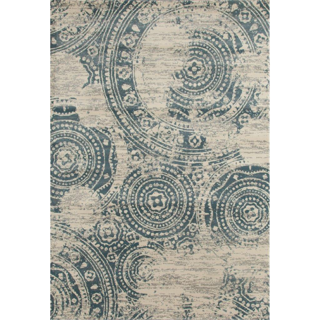 Transitional Area Rug Merlo Coins OJAR00031323 in Blue 