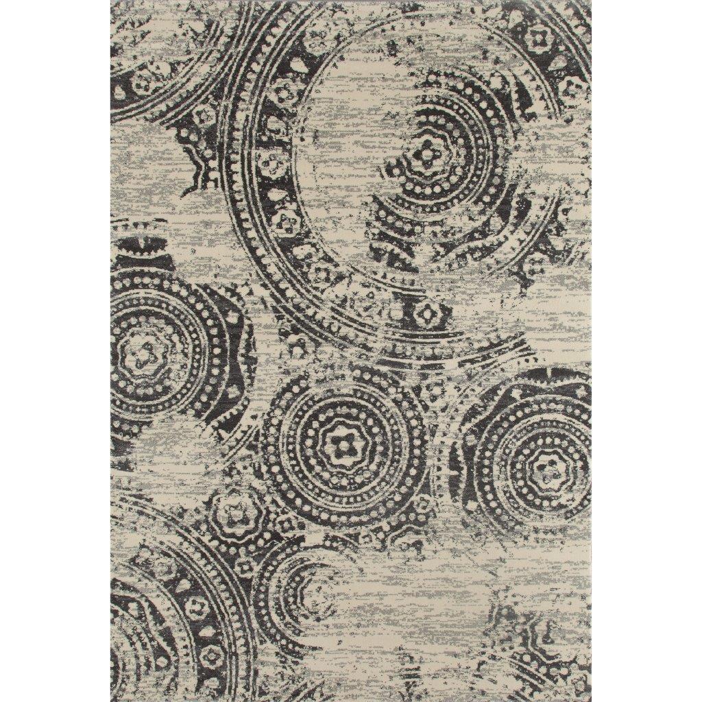 Transitional Area Rug Merlo Coins OJAR00031523 in Gray 