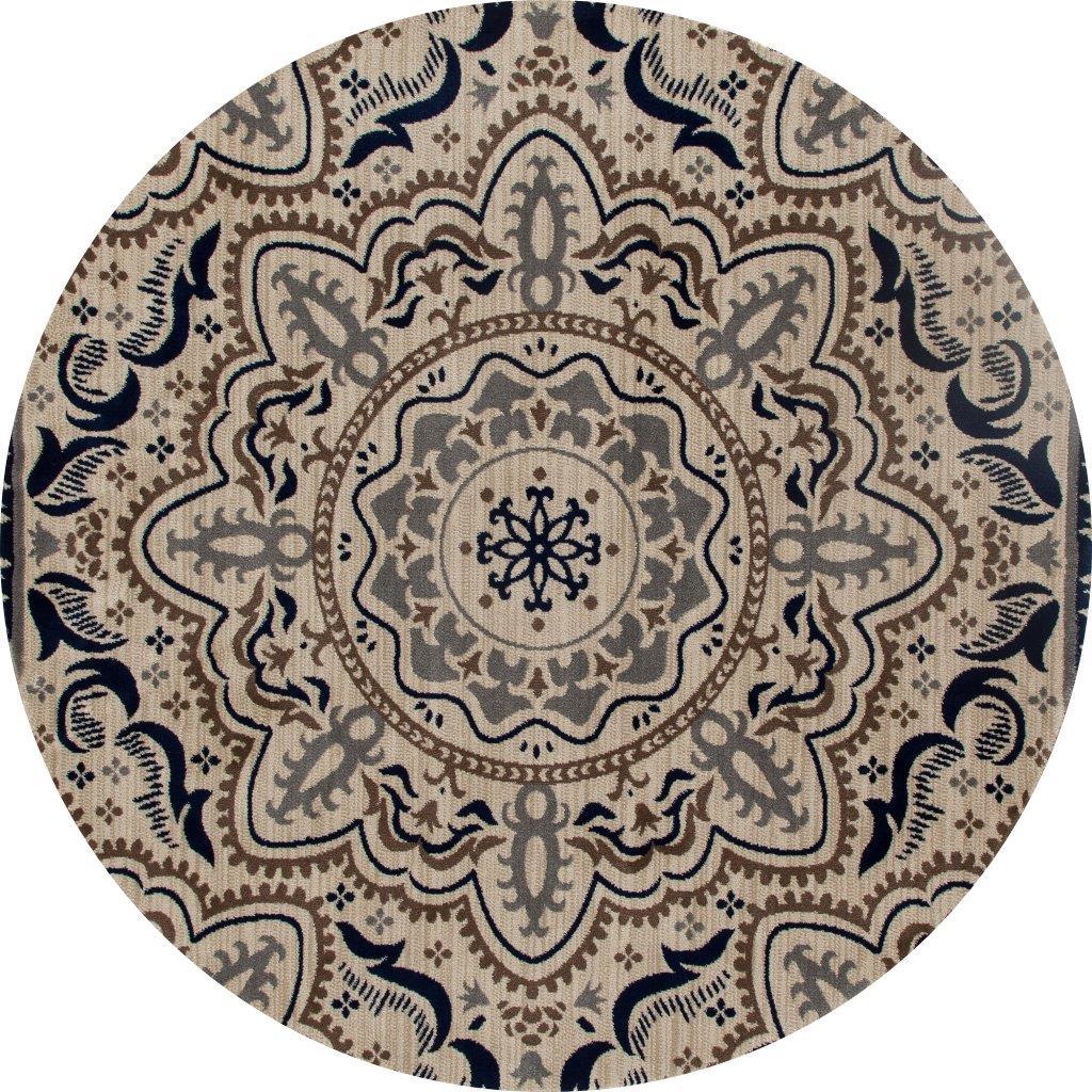 

    
Merlo Fanciful Beige 5 ft. 3 in. Round Area Rug by Art Carpet
