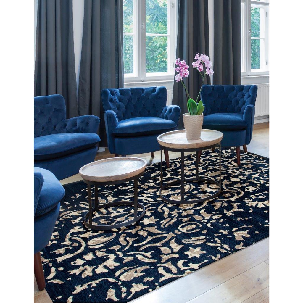 

    
Merlo Isabella Peacock Blue 6 ft. 7 in. x 9 ft. 2 in. Area Rug by Art Carpet
