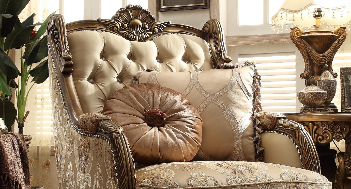 

                    
Homey Design Furniture HD-506 – 3PC SOFA SET / HD-8008 – END TABLE Sofa Set Gold/Brown Fabric Purchase 
