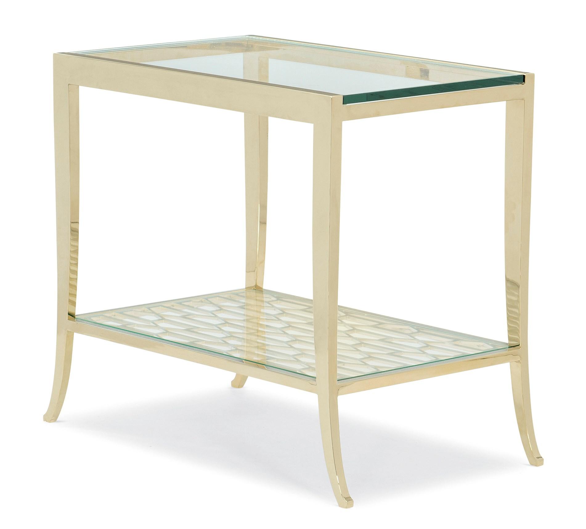

    
Metal Frame In Whisper of Gold End Table A PRECISE PATTERN by Caracole
