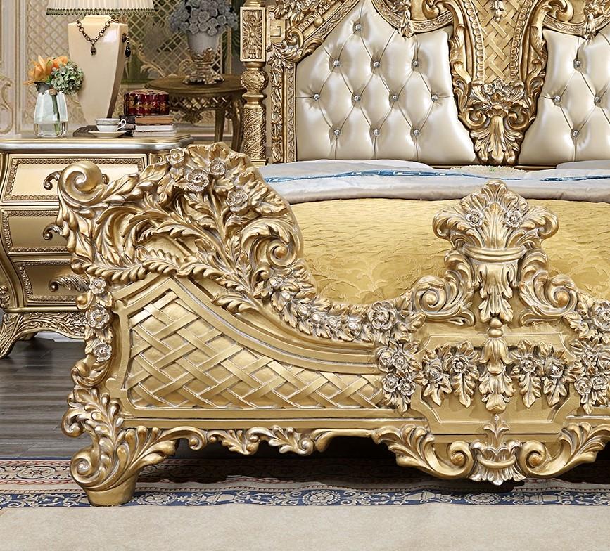 

                    
Homey Design Furniture HD-1801 Panel Bed Metallic/Gold Finish/Antique Leather Purchase 
