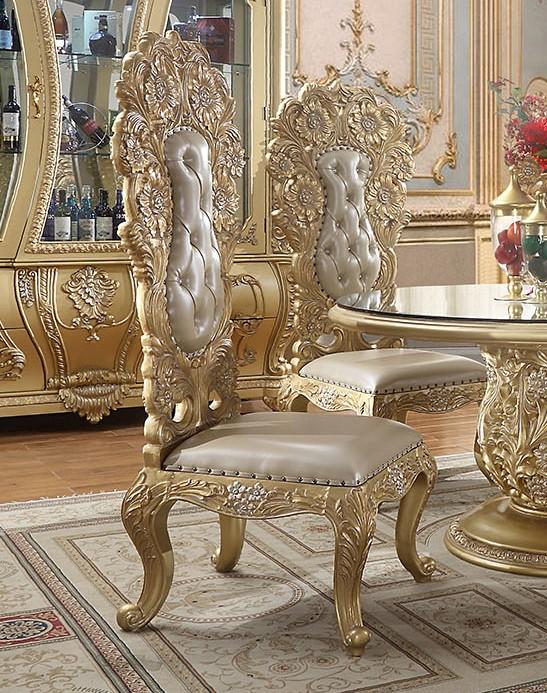 

                    
Homey Design Furniture HD-1801 Dining Room Set Gold Leather Purchase 
