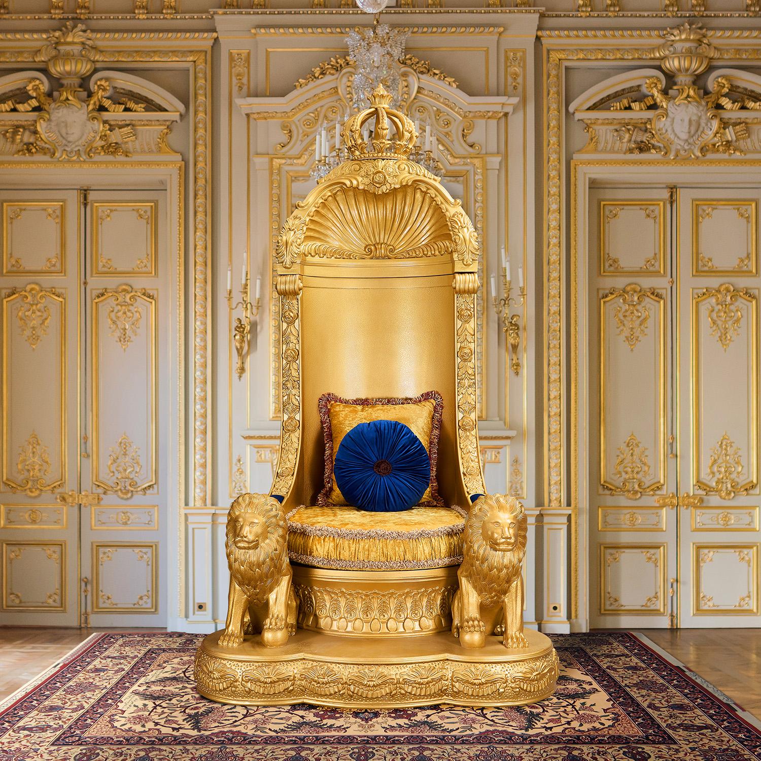 

    
Metallic Antique Gold Lion Throne Chair Versailles Style Homey Design HD-AC1800
