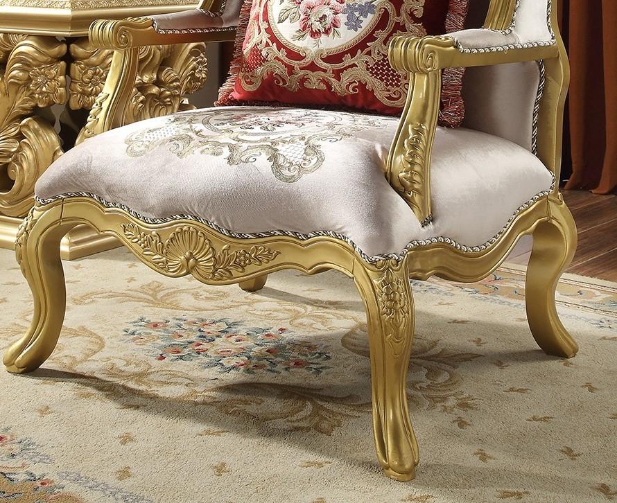 

    
Homey Design Furniture HD-31 Arm Chairs Metallic/Gold Finish HD-C31
