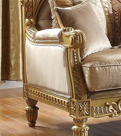 

    
Homey Design Furniture HD-2659 Loveseat Metallic/Gold Finish HD-L2659
