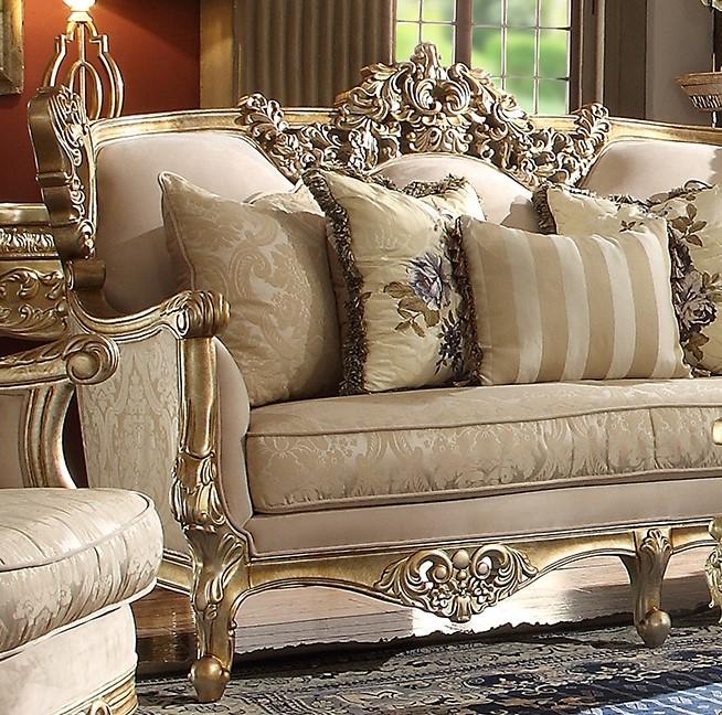 

    
Homey Design Furniture HD-04 Sofa Metallic/Gold HD-S04
