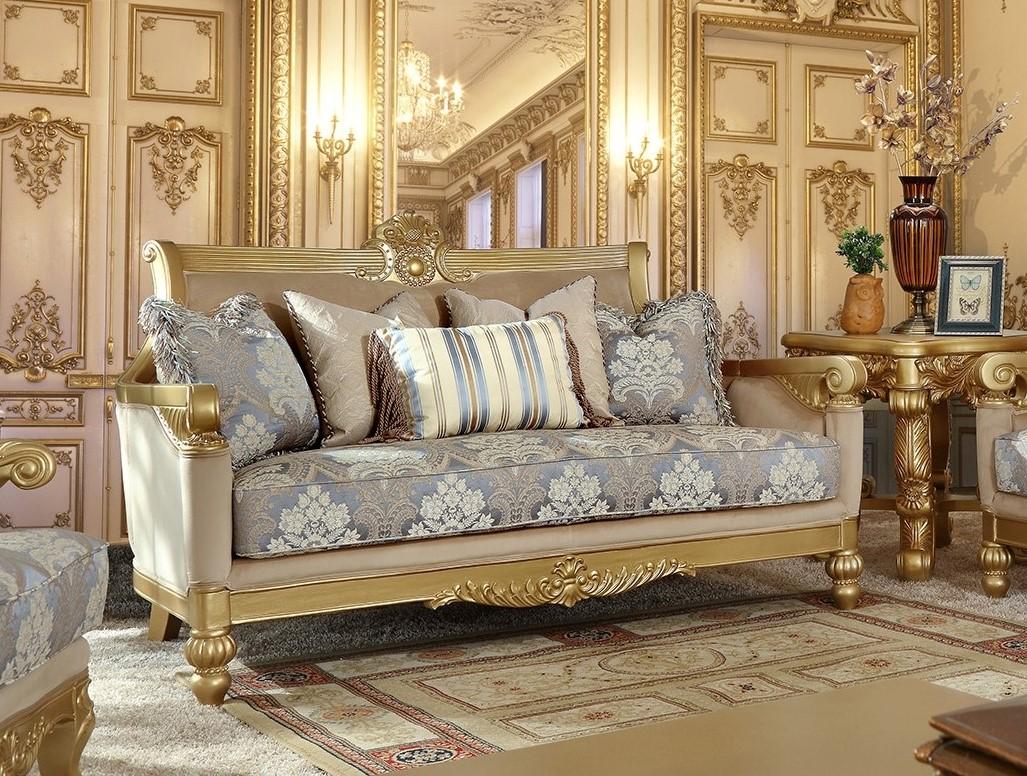 

    
Metallic Bright Gold Loveseat Carved Wood Traditional Homey Design HD-2666
