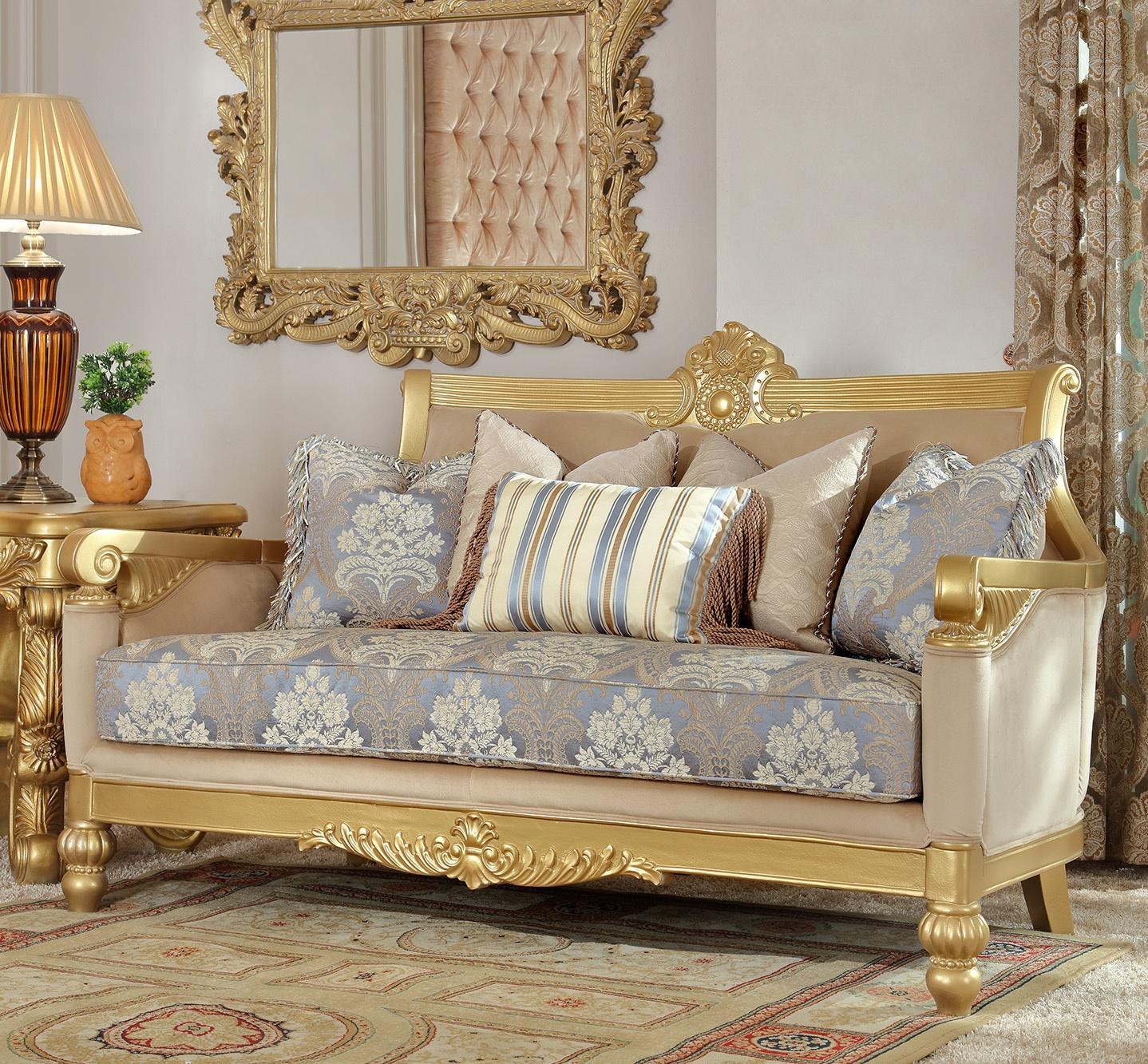 

    
Homey Design Furniture HD-2666 Sofa Set Metallic/Gold Finish HD-2666-2PC
