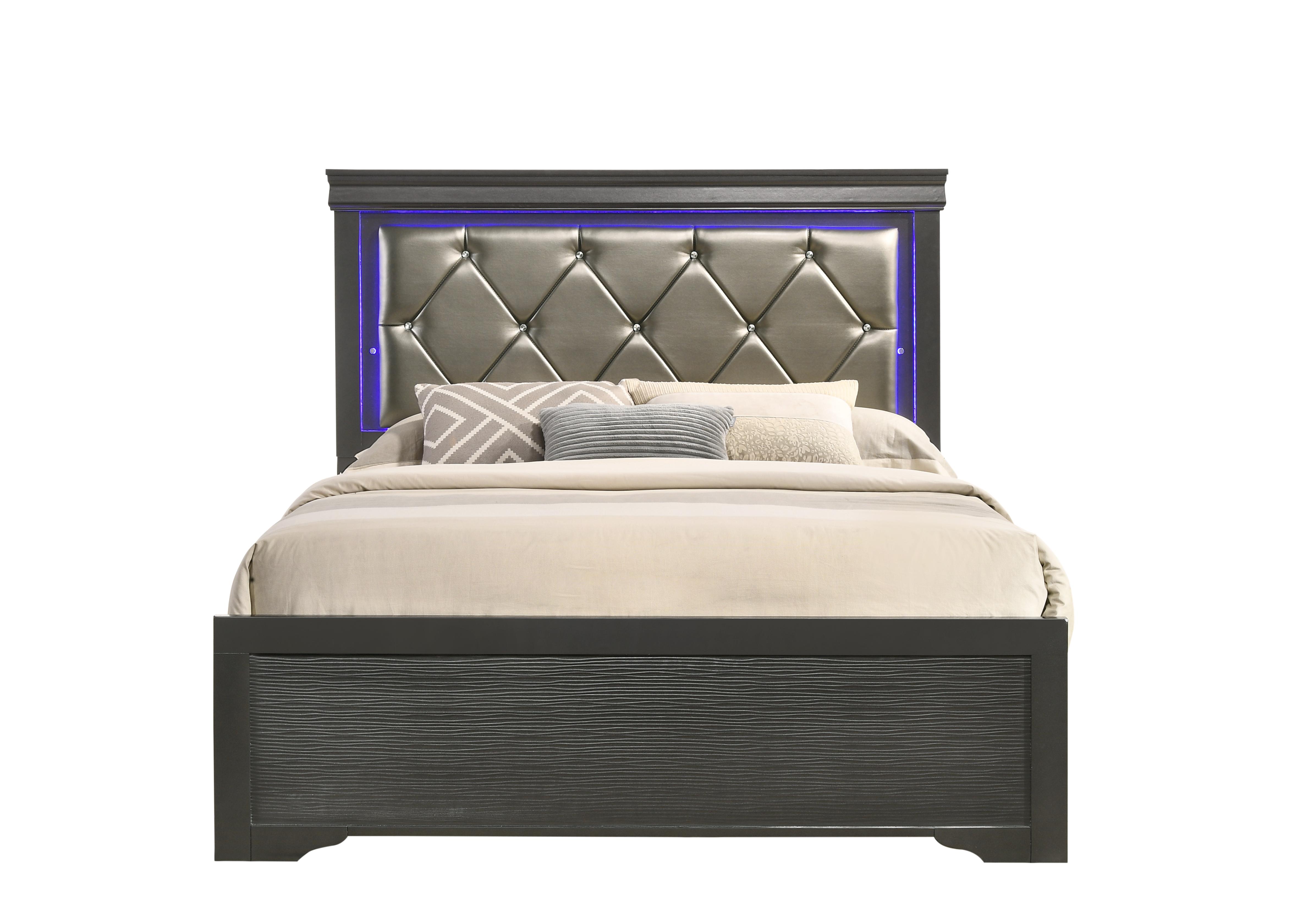 

    
Galaxy Home Furniture BROOKLYN Panel Bedroom Set Gray QB13324134-4PC
