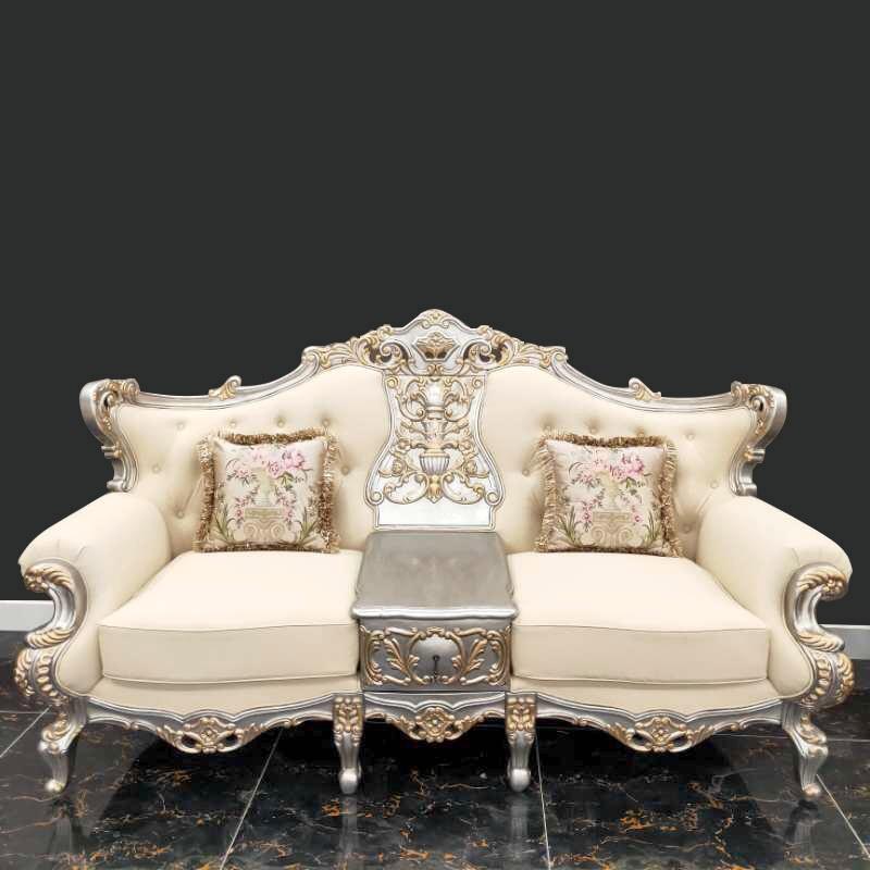 

    
Homey Design Furniture HD-91633 Sofa Set Metallic/Gold Finish HD-91633-2PC
