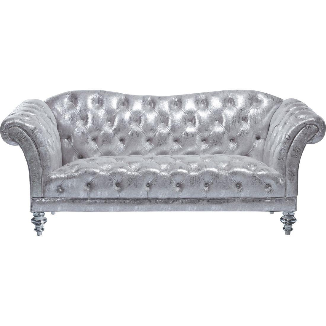 

    
Classic Silver Fabric Loveseat by Acme Dixie 52781
