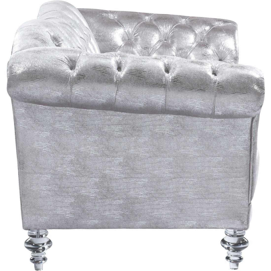 

                    
Acme Furniture Dixie Loveseat Silver Fabric Purchase 
